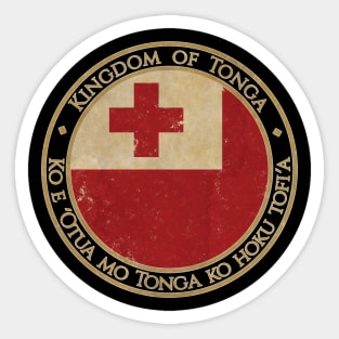 Vintage Kingdom of Tonga Oceania Oceanian Flag Sticker